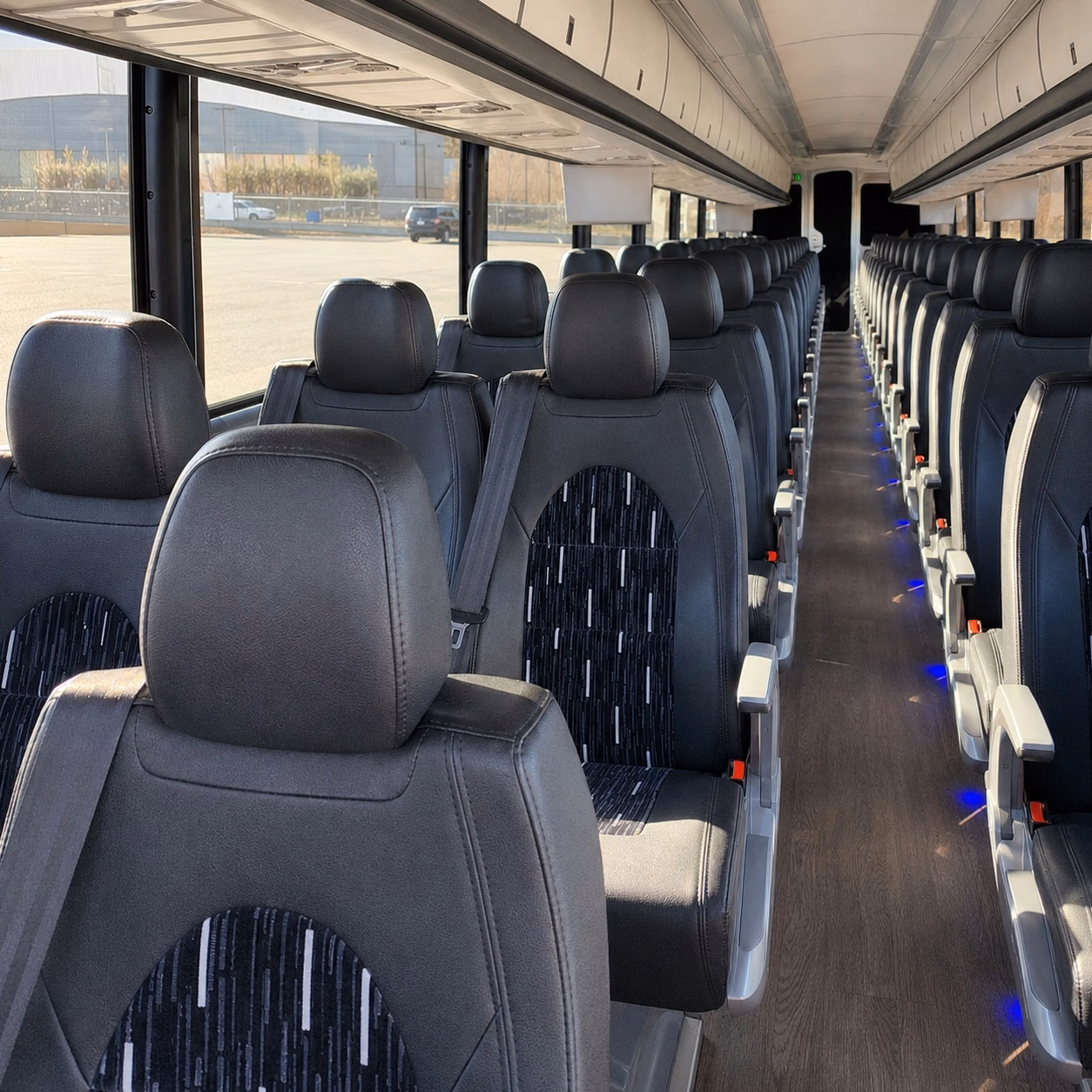 camden charter bus interior