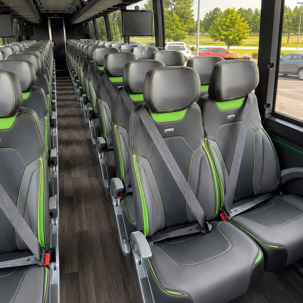 camden charter bus rental inside